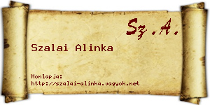 Szalai Alinka névjegykártya